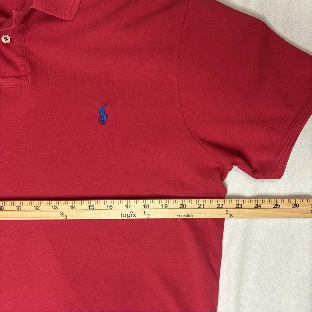Ralph Lauren Polo Shirt Men XL Red Short Sleeve Classic Fit Cotton custom fit
